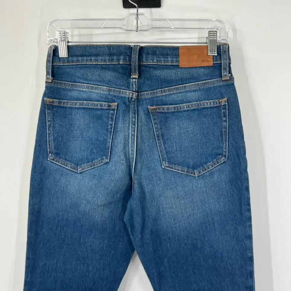 J. Crew 9” Mid-Rise Demi-Boot Crop Jeans in Lantern Wash
